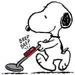 Snoopy with Metal Detector