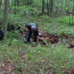 Dave hunting with his pinpointer